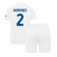 Inter Milan Denzel Dumfries #2 Gostujuci Dres za djecu 2023-24 Kratak Rukav (+ Kratke hlače)